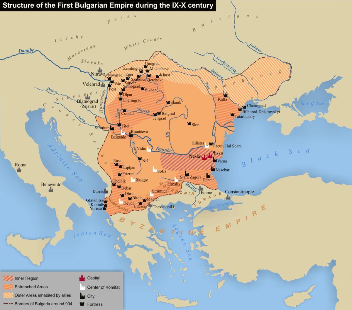 kaart impeerium, bulgaaria