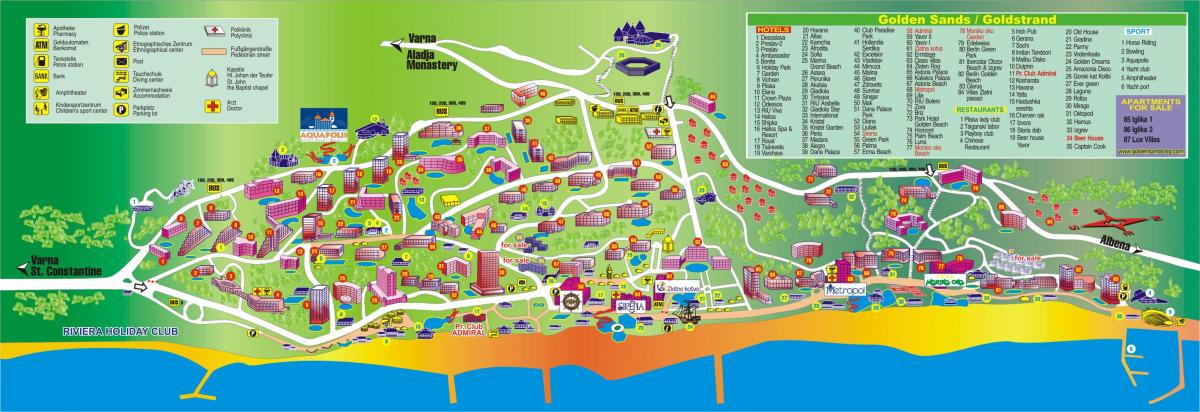 golden beach, Bulgaaria kaart