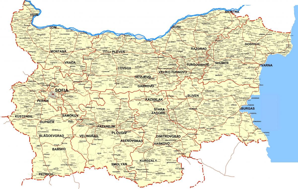 Bulgaaria riigi kaart