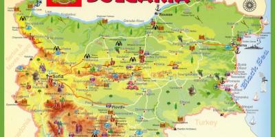 Bulgaaria vaatamisväärsusi kaardil