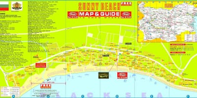Turismi-kaart, sunny beach, Bulgaaria